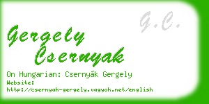 gergely csernyak business card