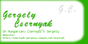 gergely csernyak business card